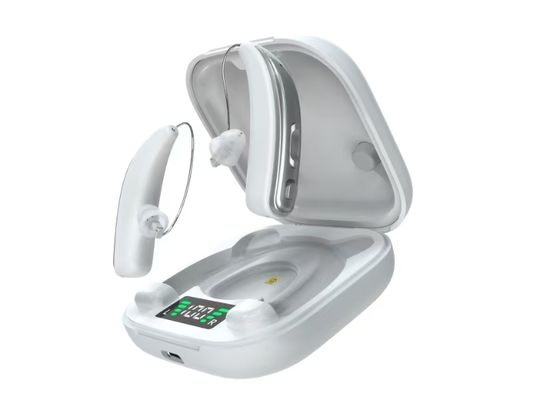 Μπαταρία μιας εβδομάδας σε κατάσταση αναμονής Επαναφορτιζόμενα ακουστικά βαρηκοΐας OTC με λάμπα UV απολύμανσης με υπεριώδη ακτινοβολία